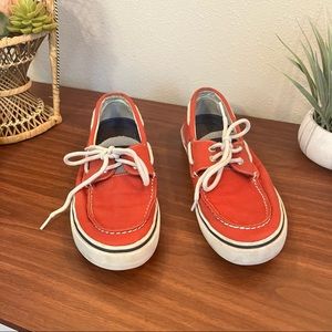 Men’s Red Sperry Topsider Boat Shoes Sz 10.5